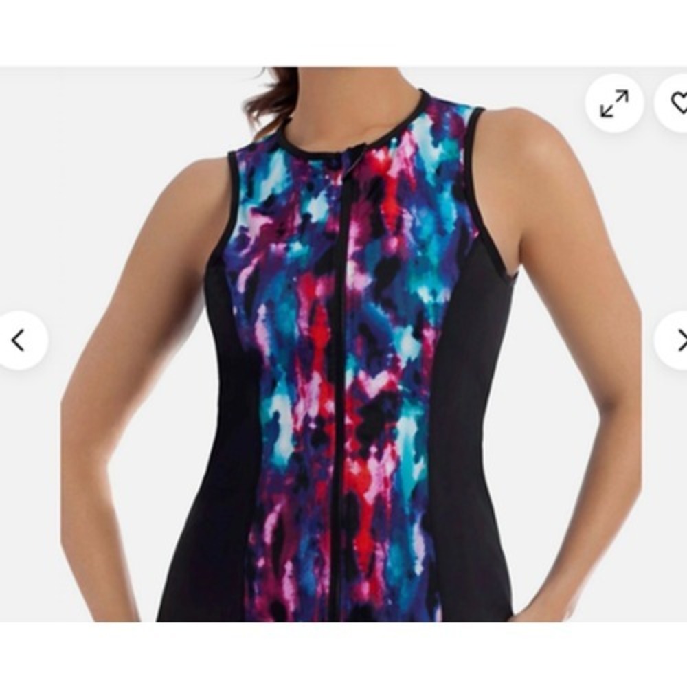 Miraclesuit Shimmer Bay Sleeveless Rash Guard and Shorts Women's Small